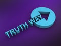 truth way word on purple Royalty Free Stock Photo