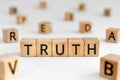 Truth - word from wooden blocks with letters Royalty Free Stock Photo