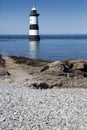 Trwyn Du Lighthouse on the island of Anglesey, Wales