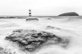 Trwyn Du or Penmon Lighthouse Royalty Free Stock Photo