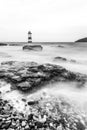 Trwyn Du or Penmon Lighthouse Royalty Free Stock Photo