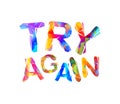 Try again. Motivation inscription of triangular letters