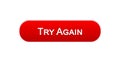 Try again web interface button red color, internet site design, support Royalty Free Stock Photo