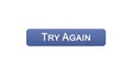 Try again web interface button violet color, internet site design, support