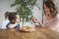 Try broccoli, my child Royalty Free Stock Photo