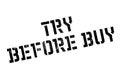 Try Before Buy rubber stamp
