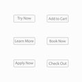 Try now, learn more, apply now, add to chart book now, check ot button for online page promotion Royalty Free Stock Photo