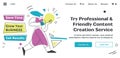 Try professional friendly content creation service Royalty Free Stock Photo