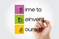 TRY - Time to Reinvent Yourself acronym, business concept background Royalty Free Stock Photo