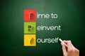 TRY - Time to Reinvent Yourself acronym Royalty Free Stock Photo