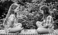 Try to beat me. chess playing sisters. skilled children. turn on your brain. make brain work. early childhood Royalty Free Stock Photo