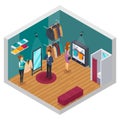 Trying Shop Isometric Interior Concept