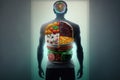 decide whether to eat a unhealthy food, created with Generative AI technology