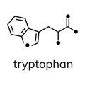 Tryptophan vector icon Royalty Free Stock Photo