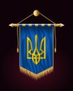 Tryzub. Trident. National Symbols of Ukraine. Festive Vertical B