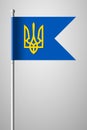 Tryzub. Trident. National Symbols of Ukraine. National Flag on F