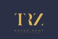 TRZ abstract letter logo design Royalty Free Stock Photo