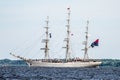 Trzebiez, Poland - August 08, 2017 - Sailing ship Sedov sails to the full sea after final of Tall Ships Races 2017 in Stettin on 0 Royalty Free Stock Photo