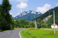 Trzy Korony peaks in Pieniny mountains Royalty Free Stock Photo