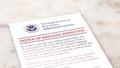 TSA notice of baggage inspection Royalty Free Stock Photo