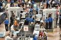 TSA screening travelers at Airport Royalty Free Stock Photo