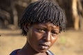 Southern Ethiopia - January 06, 2019: Portrait of a resident of the tribe Tsamai