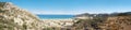 Tsampika beach panorama Royalty Free Stock Photo