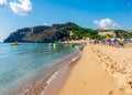 Tsampika sandy beach on Rhodes island, Greece Royalty Free Stock Photo