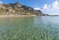 Tsampika sandy beach on Rhodes island, Greece Royalty Free Stock Photo