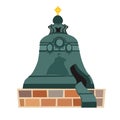 The Tsar bell in Moscow monument icon vector illustration.