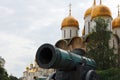 Tsar Cannon and Dormition Cathedral, Moscow Royalty Free Stock Photo