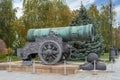 Tsar Cannon, Moscow Kremlin, Russia. Tsar Cannon in Moscow Kremlin, a monument of Russian artillery casting art Royalty Free Stock Photo