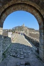 Landmark attraction in Veliko Tarnovo, Bulgaria. Tsarevets, medieval fortress