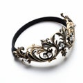 Tsarina Inspired Hairband With Gold And Black Crystal Designs