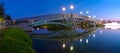 Tsaritsino bridge at night Royalty Free Stock Photo