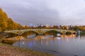 Tsaritsyno. Moscow. International festival The Circle of Light. Royalty Free Stock Photo