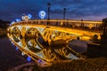 Tsaritsyno. Moscow. International festival The Circle of Light. Royalty Free Stock Photo