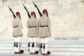 Tsolias or known as Evzones is Greeces historic presidential guard Syntagma.