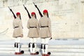 Tsolias or known as Evzones is Greeces historic presidential guard Syntagma.