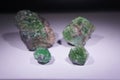 Tsavorite garnet Gemstone is the emerald-green family of Grossular Garnet. Royalty Free Stock Photo