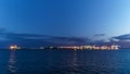 TSAWWASSEN, CANADA - September 01, 2018: BC Ferries Tsawwassen Terminal sunrise view from ferry boat.