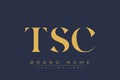 TSC abstract letter logo design Royalty Free Stock Photo