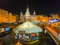 Christmas market in Budweis in Czechia Royalty Free Stock Photo