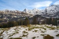Tschuggen, Eiger and Monch and Jungfrau Mountains at Swiss Alps - Lauterbrunnen, Switzerland Royalty Free Stock Photo