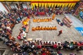 Tsechu festival at jakar Dzong, Bhutan Royalty Free Stock Photo