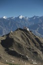 Tsemo Namgyal Monastery seen from Shanti Stupa, Leh, ladakh, India Royalty Free Stock Photo