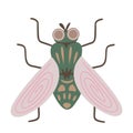 Tsetse fly, mosquito. Vector Illustration for printing, backgrounds, covers, packaging, greeting cards, posters, stickers, textile