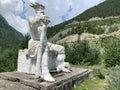 Tsey, Russia, North Ossetia, June, 26, 2019. North Ossetia. The monument to the patron Saint of wild animals of Aphsati in Tsey go