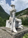 Tsey, Russia, North Ossetia, June, 26, 2019. North Ossetia. The monument to the patron Saint of wild animals of Aphsati in Tsey go