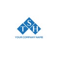 TSH letter logo design on white background. TSH creative initials letter logo concept. TSH letter design